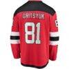 Arseny Gritsyuk New Jersey Devils Fashion7 Home Breakaway Jersey - Red - Detail View