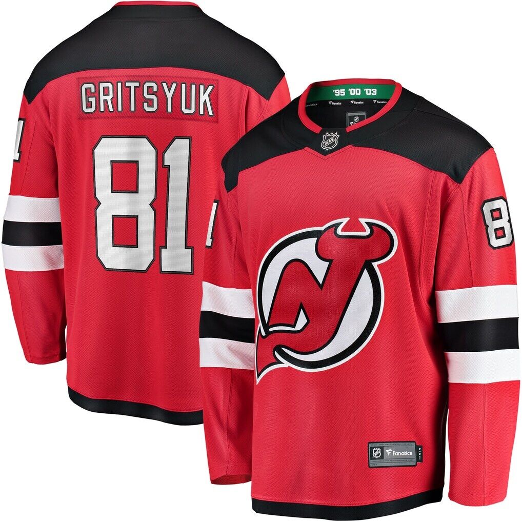 Arseny Gritsyuk New Jersey Devils Fashion7 Home Breakaway Jersey