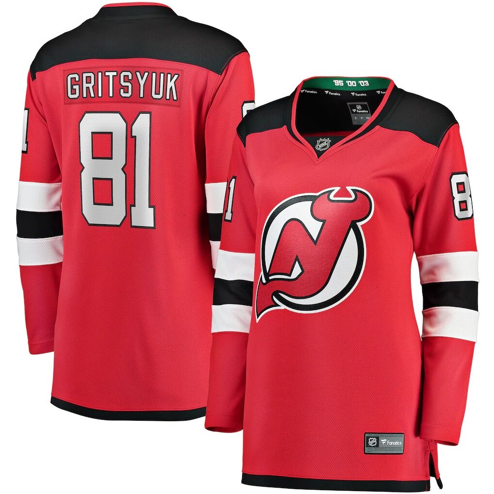 Arseny Gritsyuk New Jersey Devils Fashion7 Women's Home Breakaway Jersey