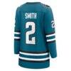 Will Smith San Jose Sharks Fashion7 Women's Home Breakaway Jersey - Teal - Detail View