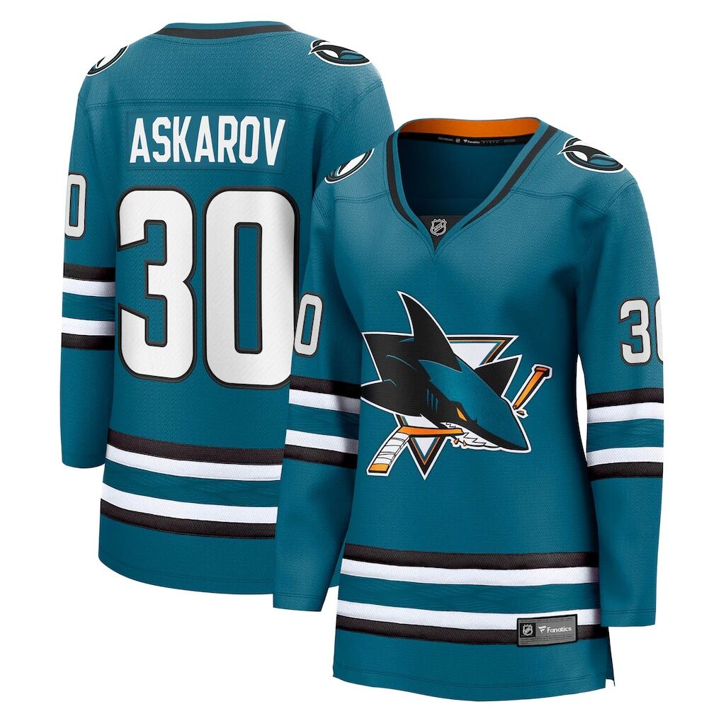 Yaroslav Askarov San Jose Sharks Fashion7 Women's Home Breakaway Jersey