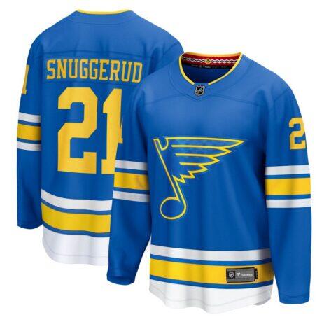 Jimmy Snuggerud St. Louis Blues Fashion7 Home Breakaway Jersey - Blue - Front View