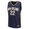 Derik Queen New Orleans Pelicans Fashion7 Fast Break Replica Jersey - Navy - Alt1