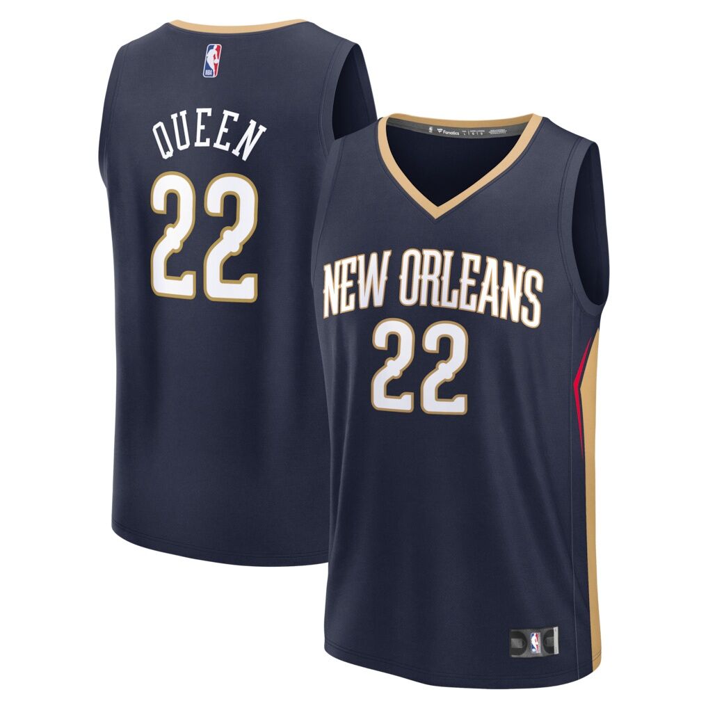 Derik Queen New Orleans Pelicans Fashion7 Fast Break Replica Jersey - Icon Edition