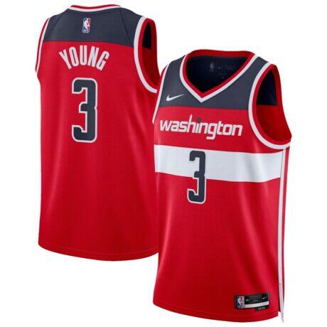 Trae Young Washington Wizards Nike Unisex Swingman Jersey - Red - Front View