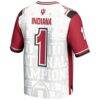 #1 Indiana Hoosiers GameDay Greats Youth College Football Playoff 2025 National Champions Commemorative Lightweight Fashion Jersey - White - Detail View