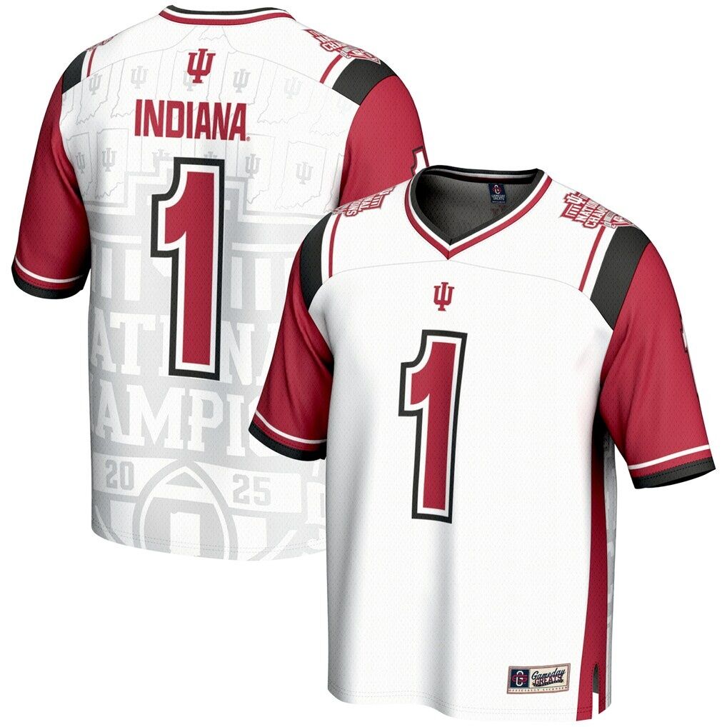 #1 Indiana Hoosiers GameDay Greats Youth College Football Playoff 2025 National Champions Commemorative Lightweight Fashion Jersey