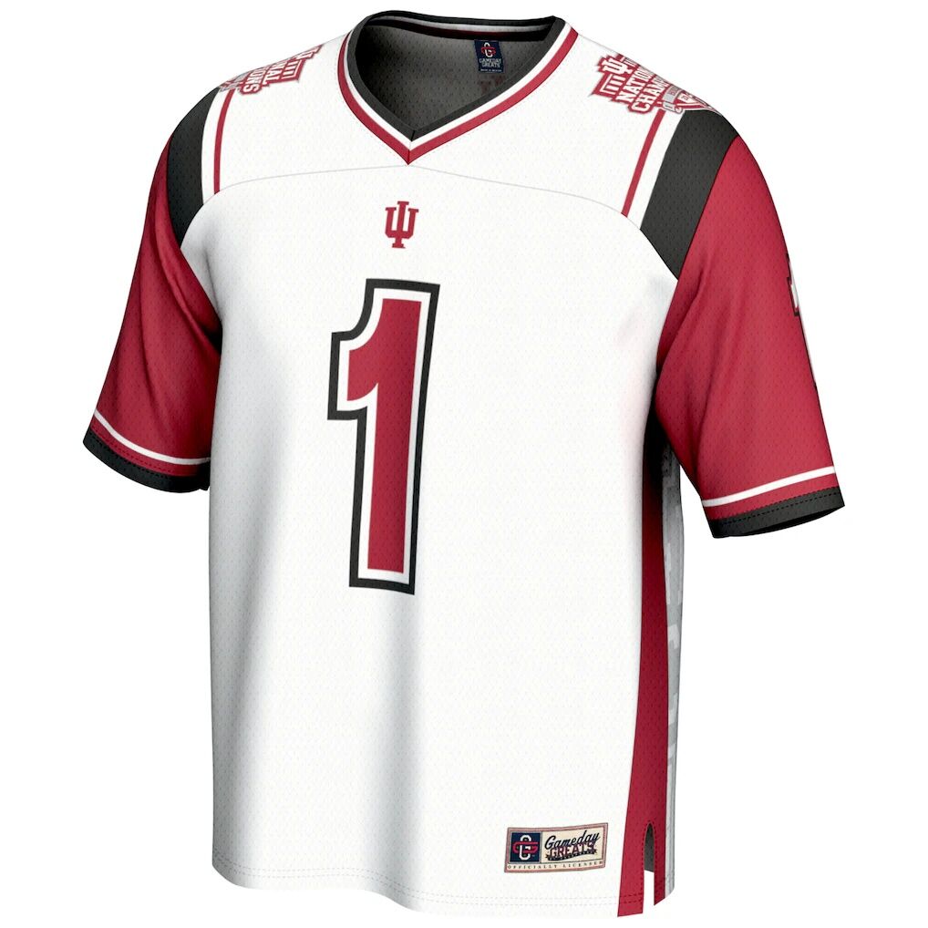 #1 Indiana Hoosiers GameDay Greats Youth College Football Playoff 2025 National Champions Commemorative Lightweight Fashion Jersey