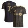 Son Heung-Min LAFC adidas 2026 Primary Kit On-Field Authentic Patch Jersey - Black - Front View