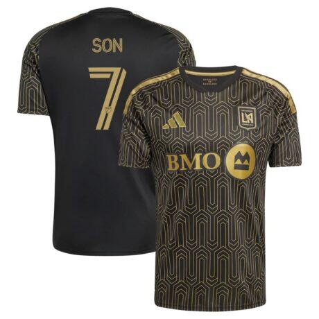 Son Heung-Min LAFC adidas 2026 Primary Kit Replica Jersey - Black - Front View