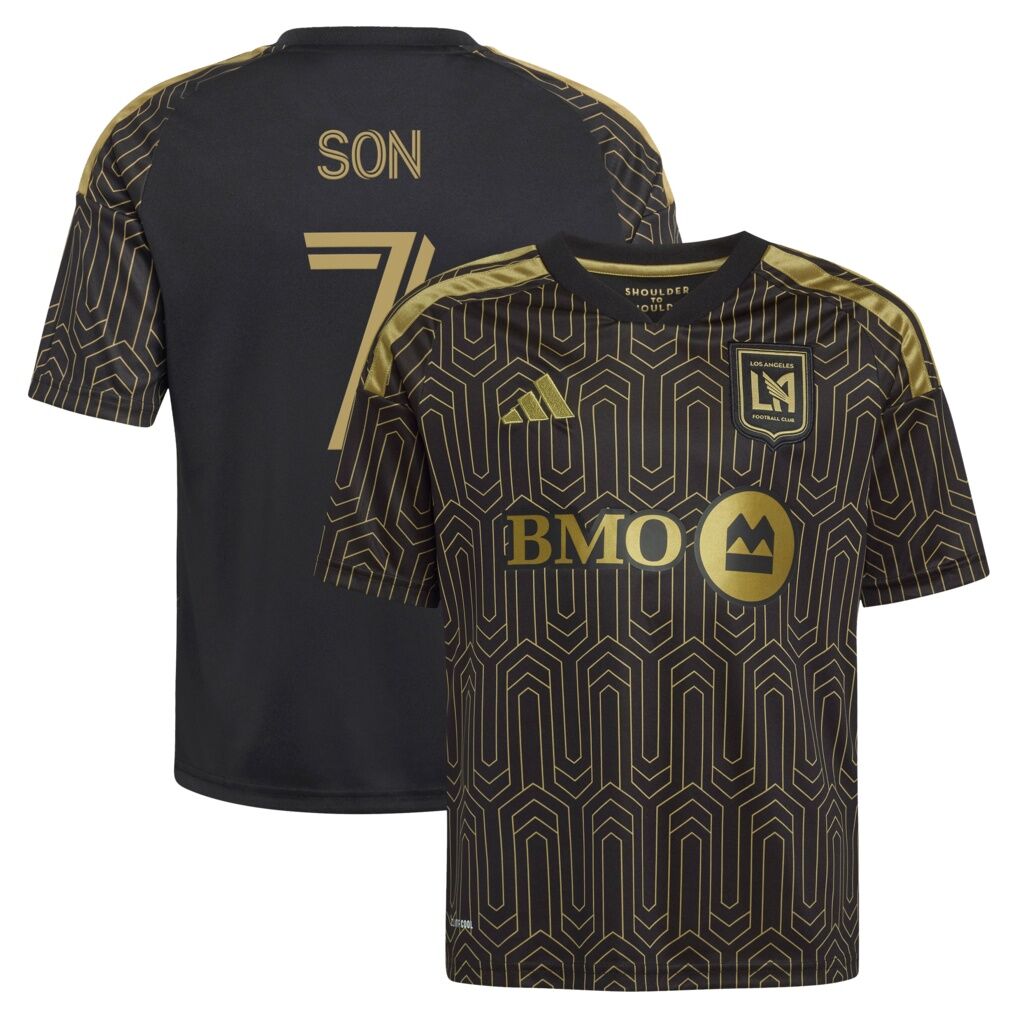 Son Heung-Min LAFC adidas Youth  2026 Primary Kit Replica Jersey