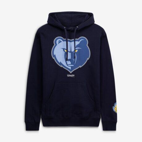 Memphis Grizzlies Mitchell & Ness Fleece Hoodie - Navy - Front View