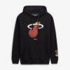 Miami Heat Mitchell & Ness Fleece Hoodie - Black - Front View
