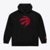 Toronto Raptors Mitchell & Ness Basic Fleece Hoodie - Black - Front View