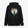 Boston Celtics Mitchell & Ness Fleece Hoodie - Black - Front View