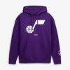 Utah Jazz Mitchell & Ness Fleece Hoodie - Purple - Front View