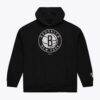 Brooklyn Nets Mitchell & Ness Basic Fleece Hoodie - Black - Front View