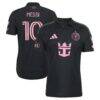 Lionel Messi Inter Miami CF adidas 2026 Presagio On-Field Authentic Patch Jersey - Black - Front View