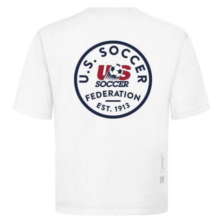 USMNT Levelwear Luxe Signature Knit Transit T-Shirt - White - Front View