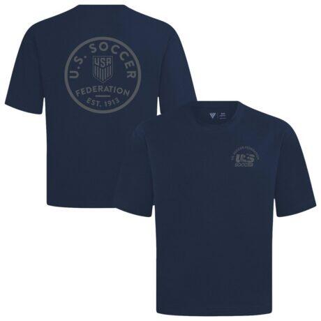USMNT Levelwear Luxe Signature Knit Transit T-Shirt - Navy - Front View