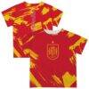 Spain National Team Vive La Fete Toddler Paint Brush T-Shirt - Red - Front View