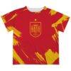 Spain National Team Vive La Fete Toddler Paint Brush T-Shirt - Red - Side View