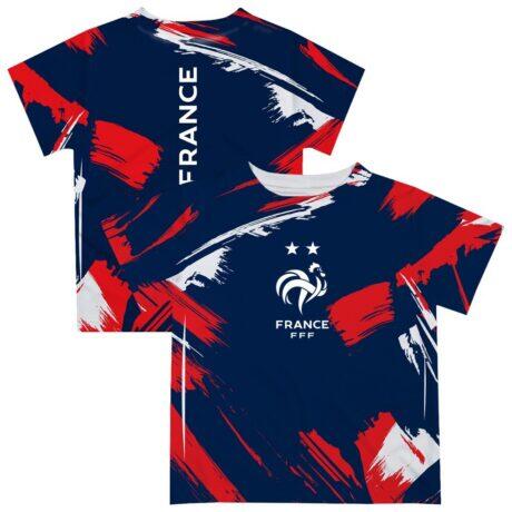 France National Team Vive La Fete Toddler Paint Brush T-Shirt - Navy - Front View