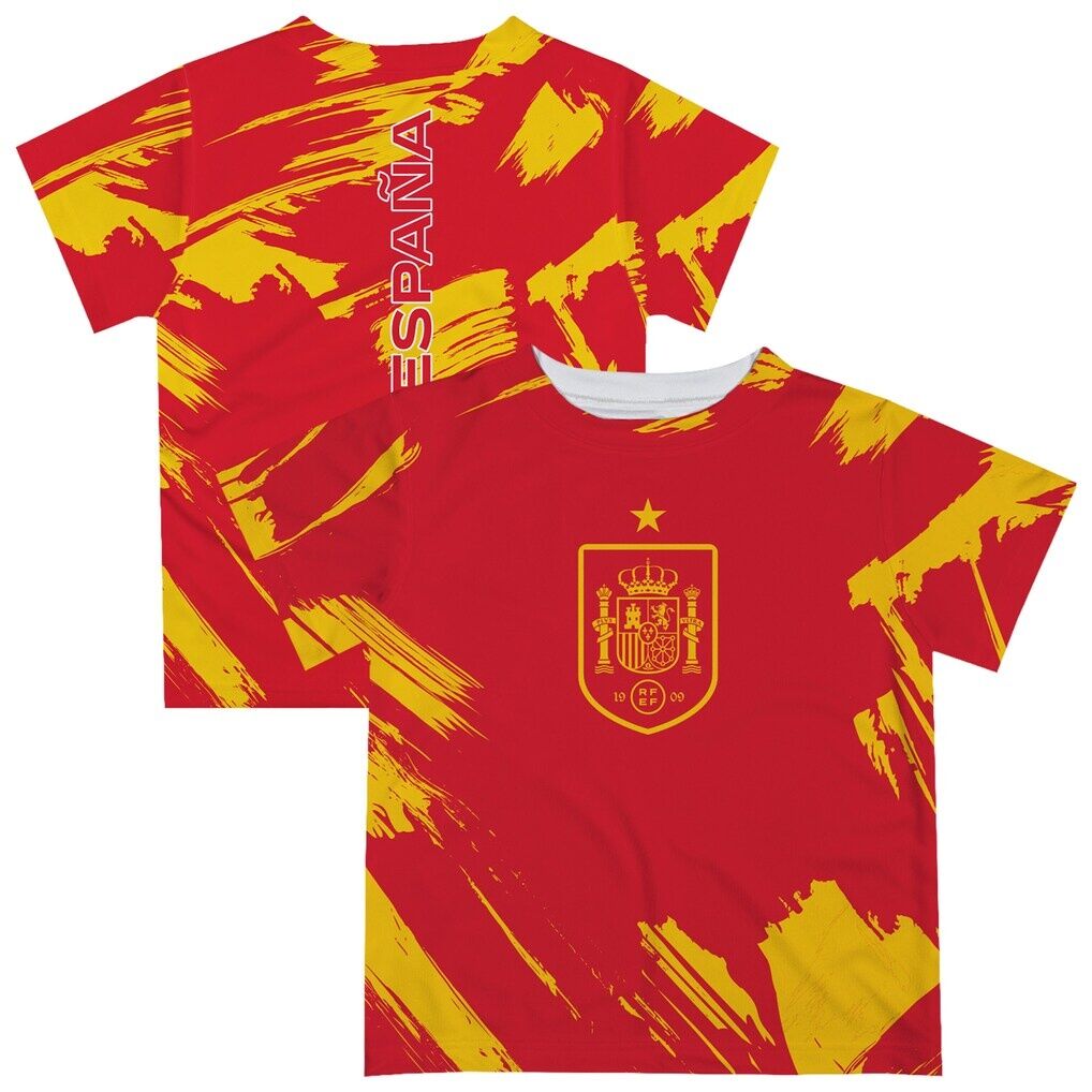 Spain National Team Vive La Fete Youth Paint Brush T-Shirt