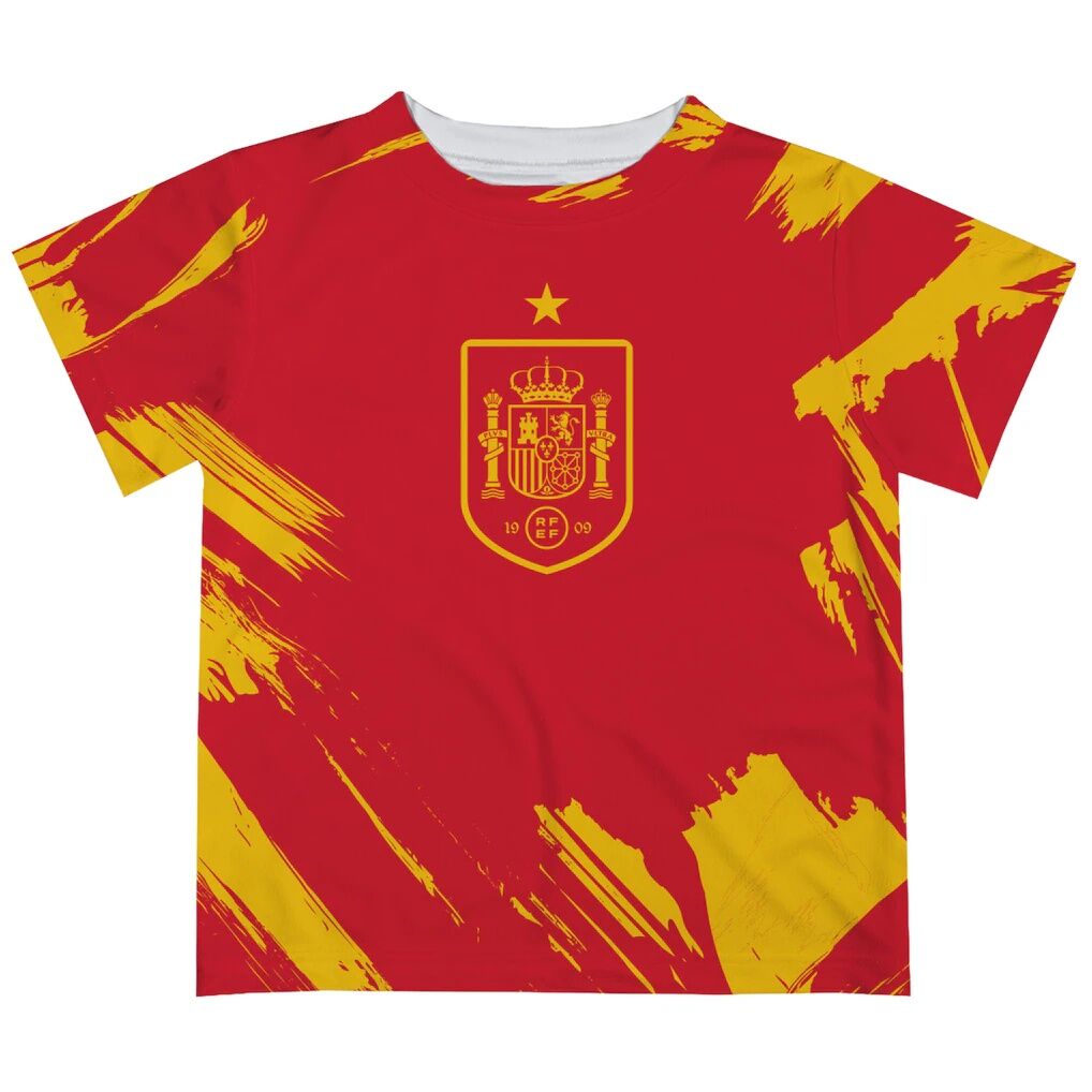 Spain National Team Vive La Fete Youth Paint Brush T-Shirt