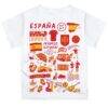 Spain National Team Vive La Fete Youth Impressions Artwork T-Shirt - White - Detail View