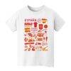 Spain National Team Vive La Fete Youth Impressions Artwork T-Shirt - White - Front View