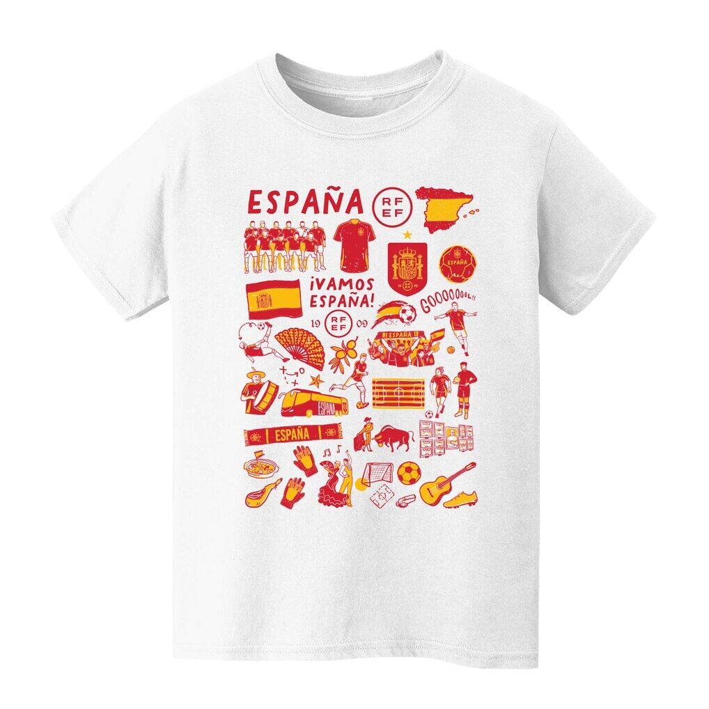 Spain National Team Vive La Fete Youth Impressions Artwork T-Shirt