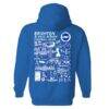 Brighton and Hove Albion Vive La Fete Women's Impressions Artwork Hoodie - Royal - Detail View