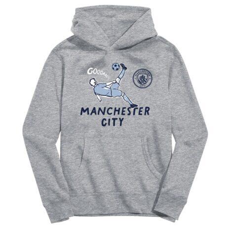 Manchester City Vive La Fete Youth Chilena Style Hoodie - Gray - Front View