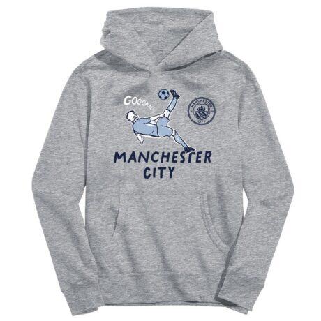 Manchester City Vive La Fete Toddler Chilena Style Hoodie - Gray - Front View