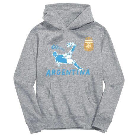 Argentina National Team Vive La Fete Toddler Chilena Style Hoodie - Gray - Front View