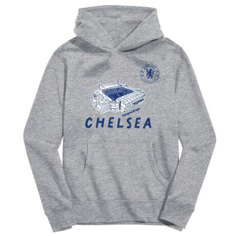 Chelsea Vive La Fete Youth Stadium Style Hoodie - Gray - Front View