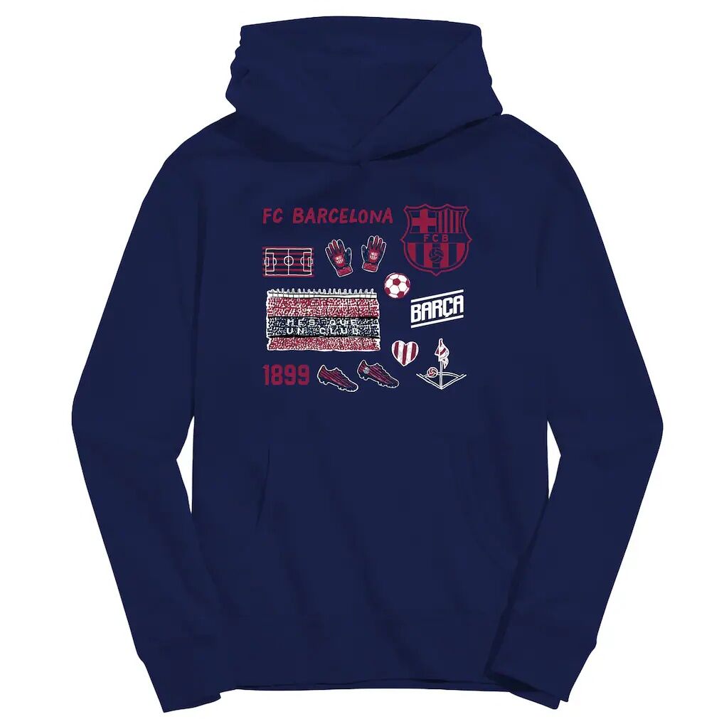 Barcelona Vive La Fete Youth Impressions Icons Hoodie