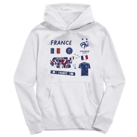 France National Team Vive La Fete Toddler Impressions Icons Hoodie - White - Front View