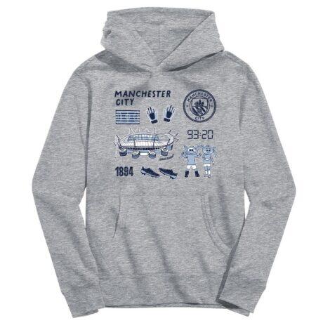 Manchester City Vive La Fete Toddler Impressions Icons Hoodie - Gray - Front View