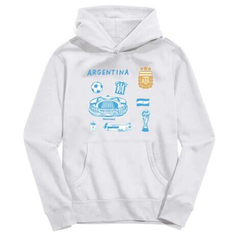 Argentina National Team Vive La Fete Toddler Impressions Icons Hoodie - White - Front View