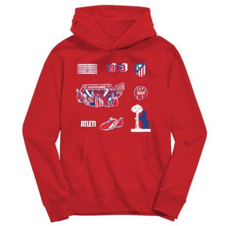Atletico de Madrid Vive La Fete Toddler Impressions Icons Hoodie - Red - Front View