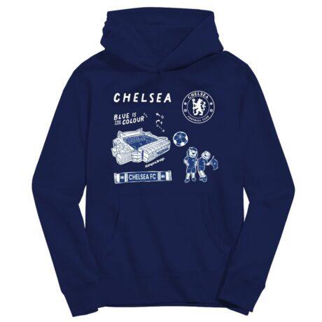 Chelsea Vive La Fete Toddler Impressions Icons Hoodie - Navy - Front View