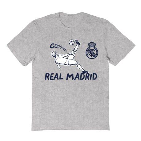 Real Madrid Vive La Fete Youth Chilena Style T-Shirt - Gray - Front View