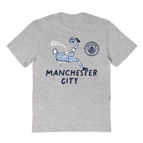 Manchester City Vive La Fete Youth Chilena Style T-Shirt - Gray - Front View