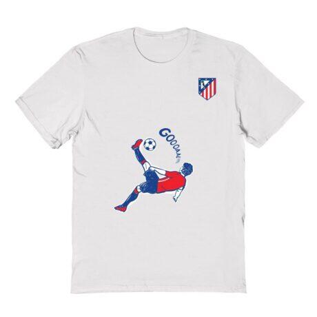 Atletico de Madrid Vive La Fete Youth Chilena Style T-Shirt - White - Front View