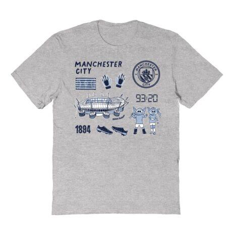 Manchester City Vive La Fete Youth Impressions Icons T-Shirt