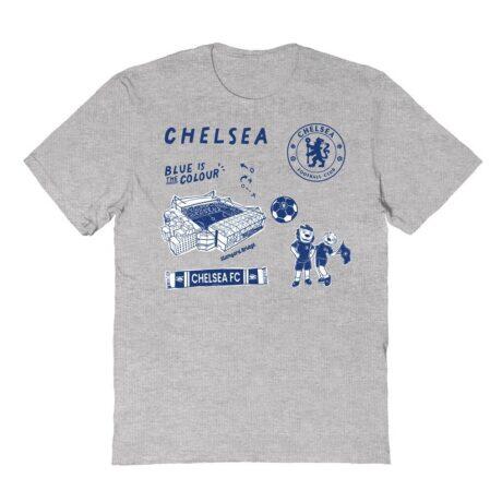 Chelsea Vive La Fete Youth Impressions Icons T-Shirt - Gray - Front View