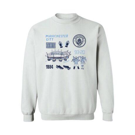 Manchester City Vive La Fete Women's Impressions Icons Sweatshirt - White - Front View