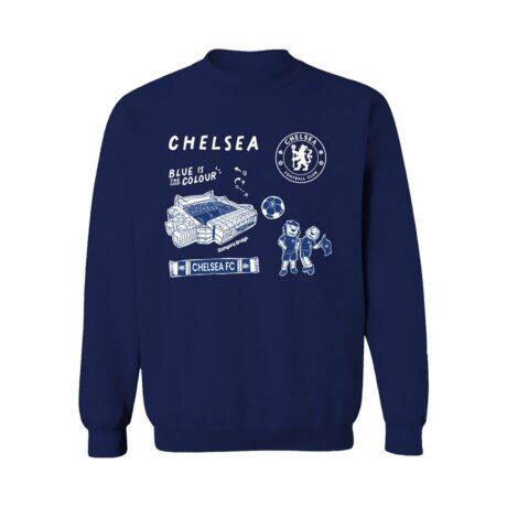 Chelsea Vive La Fete Women's Impressions Icons Sweatshirt - Navy - Front View
